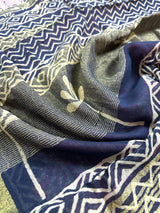 Baby Pink Color Pure Khaadi Linen Cotton with Tissue Borders - Authentic Handloom Saree - Bengal Sarees - Kaash Collection - Kaash