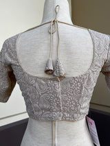 Beige Color Georgette Silk Ready to Wear Blouse - Kaash