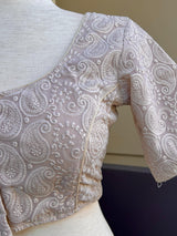 Beige Color Georgette Silk Ready to Wear Blouse - Kaash