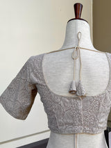 Beige Color Georgette Silk Ready to Wear Blouse - Kaash