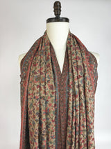 Beige pure pashmina Kashmiri shawl with kani weave, floral motifs — Kaash Collection