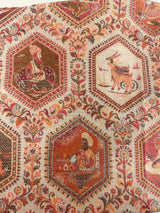 Beige soft pashmina Kashmiri shawl with kani weave, floral motifs — Kaash Collection