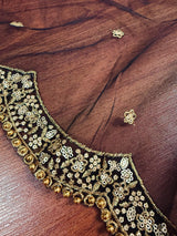 Black Net with Zari Sequin dupatta in net with zari, sequin & bead work on net — Kaash Collection