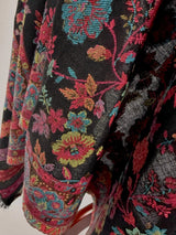 Black premium pashmina Kashmiri shawl with kani weave, floral motifs — Kaash Collection