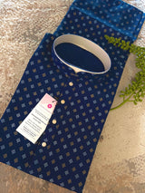 Blue Color Premium Pure Cotton Mens Kurta Pajama Set | Cotton Mens Kurtas | Father Son Kurta Set - Kaash