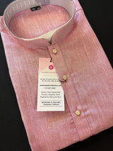Blush Pink Color Premium Pure Linen Cotton Kurta Pajama Set for Men | Cotton Men Kurtas | Blush Pink Color Kurta | Soft Kurta for Men - Kaash