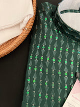 Bottle Green Color Premium Silk Kurta Collection with Sequin & Embroidery Work | Designer Wedding Men Wear | Sequin Kurta - Kaash