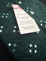 Bottle Green Dupion Silk Kurta Pajama Set for Men with Artificial Mirrors and Embroidery Work | Men Ethnic Wear | Kaash Collection Kurta Set - Kaash