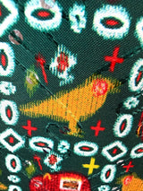 Bottle Green Soft Silk Kurta with Patola Pattern Prints with Sequin and Thread - Kaash