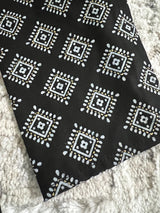 Boys Black Color Premium Cotton Silk Kurta Pajama Set with Self design Butti - Kaash