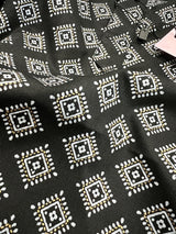 Boys Black Color Premium Cotton Silk Kurta Pajama Set with Self design Butti - Kaash