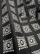 Boys Black Color Premium Cotton Silk Kurta Pajama Set with Self design Butti - Kaash