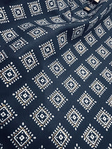 Boys Blue Color Premium Cotton Silk Kurta Pajama Set with Self design Butti - Kaash