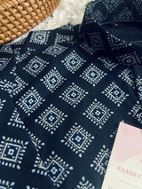 Boys Blue Color Premium Cotton Silk Kurta Pajama Set with Self design Butti | Cotton Kids Kurtas | Boys Kurta Pajama Sets - Kaash