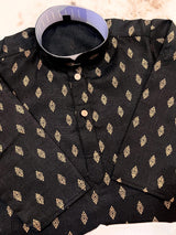 Boys Kurta Set - Father-Son Kurta Sets - Boys Black Color Kurta - Premium Pure Cotton Kurta Pajama Set for Boys - Kids Kurta Pajama - Kaash