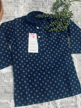 Boys Kurta Set - Father - Son Kurta Sets - Boys Blue Color Kurta - Premium Pure Cotton Kurta Pajama Set for Boys - Kids Kurta Pajama - Kaash