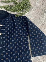 Boys Kurta Set - Father-Son Kurta Sets - Boys Blue Color Kurta - Premium Pure Cotton Kurta Pajama Set for Boys - Kids Kurta Pajama - Kaash