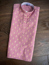 Lavender Father-Son Cotton 2-piece kurta pajama set for boys with small gold zari buttis — Kaash Collection