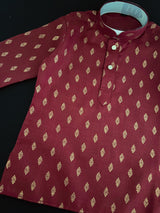 Boys Kurta Set - Father-Son Kurta Sets - Boys Maroon Color Kurta - Premium Pure Cotton Kurta Pajama Set for Boys - Kids Kurta Pajama - Kaash