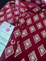 Boys Wine Color Premium Cotton Silk Kurta Pajama Set with small Self design Butti | Cotton Kids Kurtas | Boys Kurta Pajama Sets - Kaash