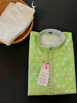 Bright Parrot Green Color Men Kurta Pajama - Mens Ethnic Wear - Men Party Wear - Wedding Wear for Men - Gift For Him - Indian Kurta USA - Kaash