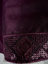 Burgundy Color Soft Silk Kurta with Lining Embroidered and Sequin - Kaash