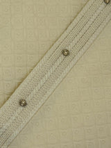 Cream Color Kurta with Self Design | Wedding & Party Wear - Kaash