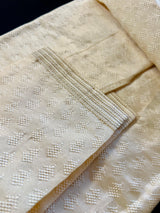 Creamy Beige Color Raw Silk Kurta Pajama for Men | Self Design Embroidery Buttis | Cream Mens Kurta | Beige Color Kurta | Kurta Store in USA - Kaash