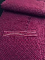 Dark Purple men's kurta pajama in soft silk (non-pure) with simple self-design — Kaash Collection