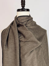Deep Beige & Black Reversible pashmina wool Kashmiri shawl with reversible floral jacquard weave — Kaash Collection