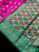 Deep Hot Pink Cotton Silk Saree - Kaash