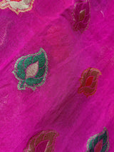 Deep Hot Pink Cotton Silk Saree - Kaash