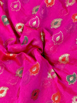 Deep Hot Pink Cotton Silk Saree - Kaash