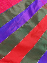 Deep Pink Color Saree Cotton Saree with Kantha Stitch and Zari Temple Border - Kaash