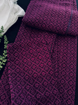 Deep Purple men's kurta pajama in georgette with lucknowi chikankari embroidery — Kaash Collection