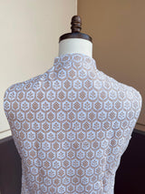 Designer Party Wear Velvet White Color Modi Jacket For Men | High Quality Premium Velvet Jacket with Gold Thread Embroidery and Sequin Work - Kaash