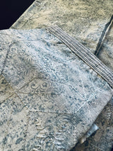 Designer Premium Grey Color Men Kurta Pajama Set for Men in Soft Raw Silk with Lining | Emberiodery and tiny Sequin Work | Kurta for Men - Kaash