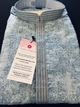 Designer Premium Grey Color Men Kurta Pajama Set for Men in Soft Raw Silk with Lining | Emberiodery and tiny Sequin Work | Kurta for Men - Kaash