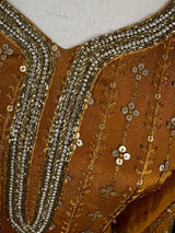 Designer Readymade Salwar Kameez in Mustard Gold Color For Women | Party Wear Salwar Kameez for Women | Indian Outfits for Women - Kaash