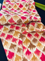 Digital Printed Kurta in Raw Silk Kurta with White Churidar Bottom | Men Ethnic Wear | Navratri Special Kurtas | Dandiya Special Kurta - Kaash