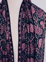 Exquisite Black Kashmiri Wool Shawl with Aari Embroidery, Soft and Light Weight - Kaash