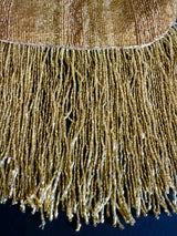 Gold Color Embellished Sequin Handbag with Long Strings | Bags for Gifts | Wedding Bags - Kaash