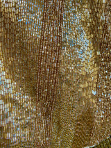 Gold Color Embellished Sequin Handbag with Long Strings | Bags for Gifts | Wedding Bags - Kaash