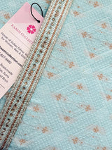 Grand Pastel Sea Blue Color Men Kurta Pajama with Gorgeous design Pattern embedded with Zari Weave Work - Kaash