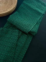 Green Color Chikankari Lucknowi Georgette Men Kurta Pajama Set with Lining - Kaash