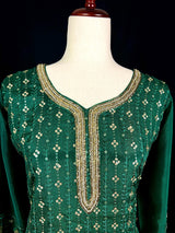 Green Color ReadytoWear Designer Party Wear Salwar Kameez | Indian Wedding Wear for Women | Indian Dress for Women | Readymade Salwar Kameez - Kaash