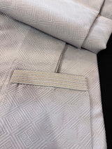 Grey men's kurta pajama in soft silk (non-pure) with self-design material — Kaash Collection