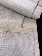 Grey Soft Silk Men Kurta Pajama with Self Design material | Men Ethnic Wear | Wedding Kurta for Men | Grey Color Kurta | Kurta Store in USA - Kaash