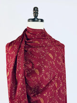 Maroon pure pashmina Kashmiri shawl with hand-embroidered kashmiri needlework — Kaash Collection