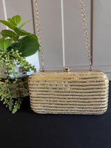 Handmade Sequin Gold Clutch Bag | Gold Sequin Work Clutch Purse | Party Clutch Sling | Wedding Purse in Gold| Wedding Gift - Kaash